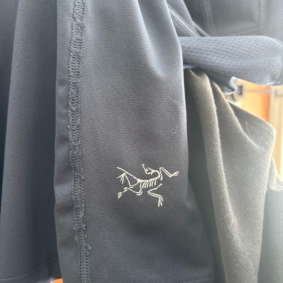 Arc'teryx Navy Short Sleeve V-Neck Activewear Mini Dress Tunic Size Small - Picture 2 of 7